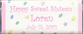 Sweet 16 Candy Bar Wrapper